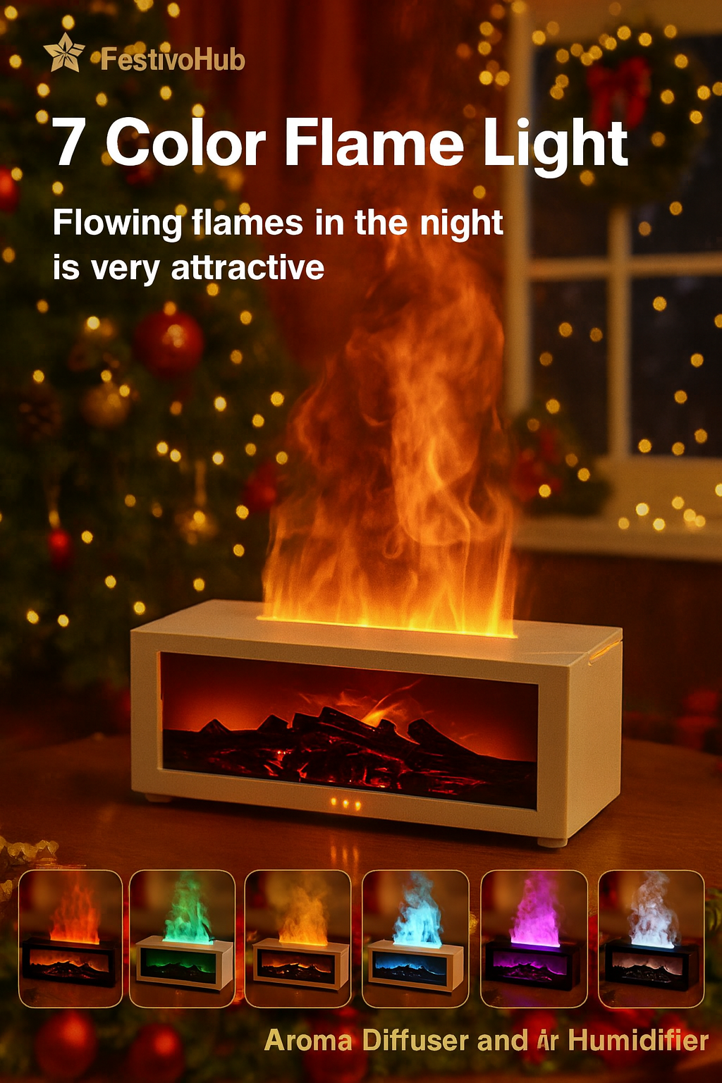 FestivoFlame™ — Premium LED Flame Diffuser