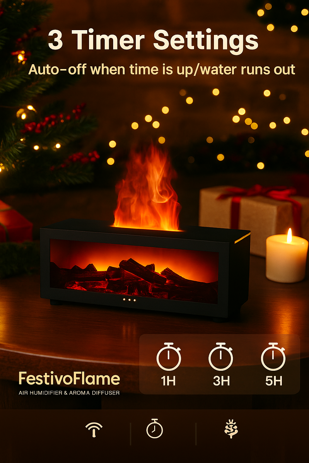 FestivoFlame™ — Premium LED Flame Diffuser