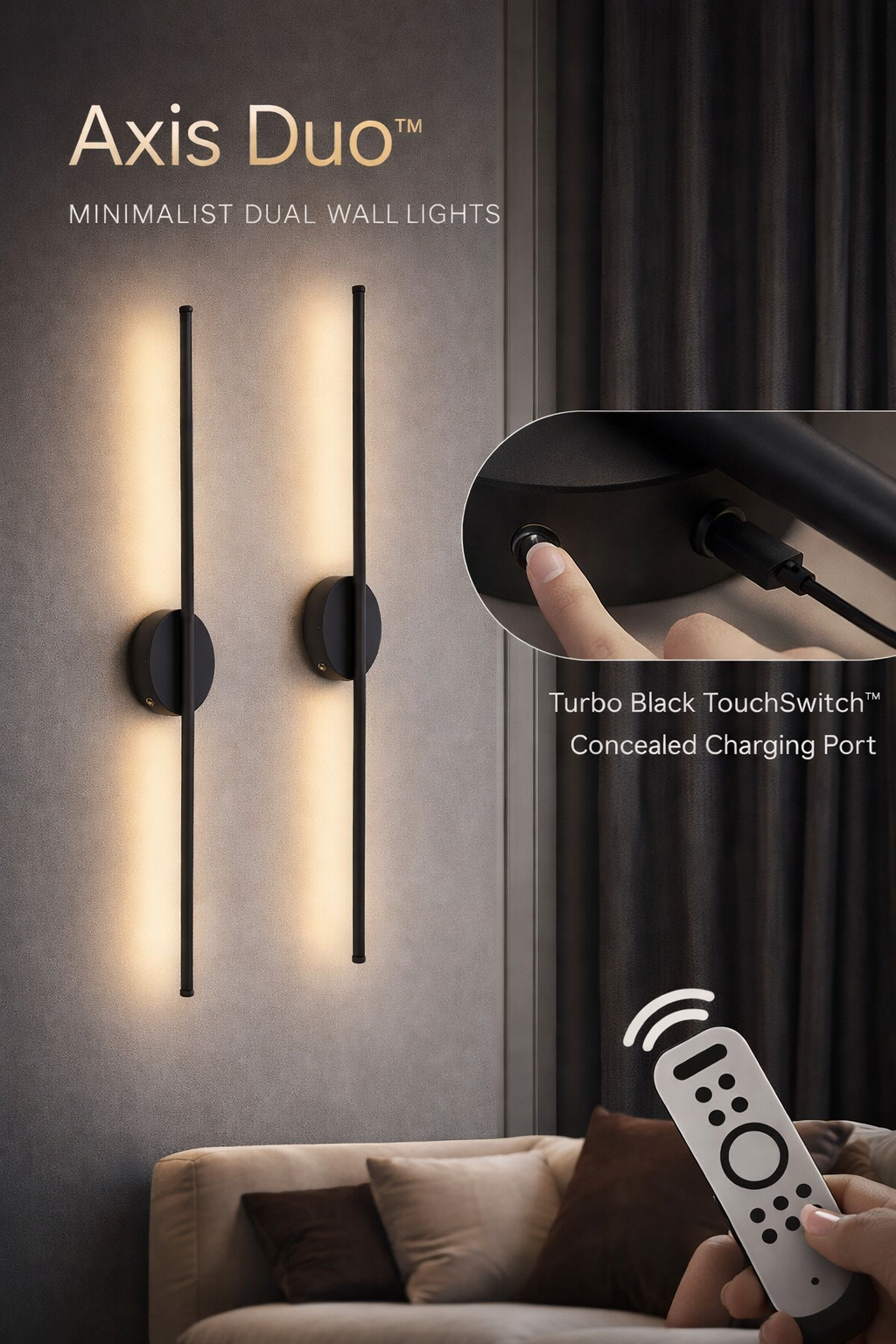 Axis Duo™ – Minimalist Dual Wall Light