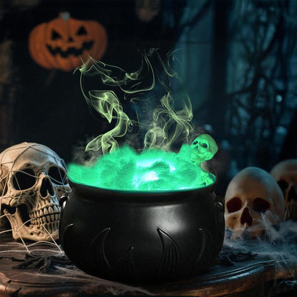 Indoor & Outdoor Halloween Decorations, Witches Cauldron Set with Skeleton - Wei